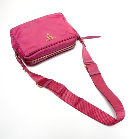 PRADA Nylon Camera Shoulder Bag pink WS25605