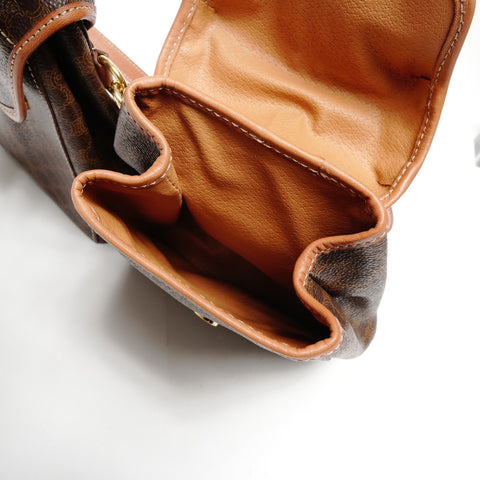 CELINE Macadam Twin PVC Backpack  Daypack Brown WS25608