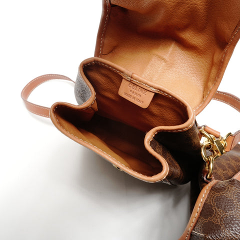 CELINE Macadam Twin PVC Backpack  Daypack Brown WS25608