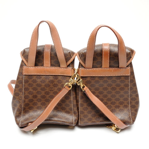 CELINE Macadam Twin PVC Backpack  Daypack Brown WS25608