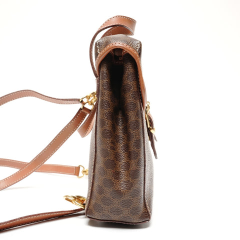 CELINE Macadam Twin PVC Backpack  Daypack Brown WS25608