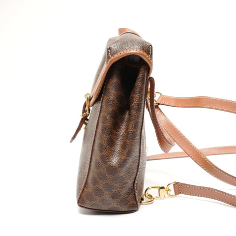 CELINE Macadam Twin PVC Backpack  Daypack Brown WS25608