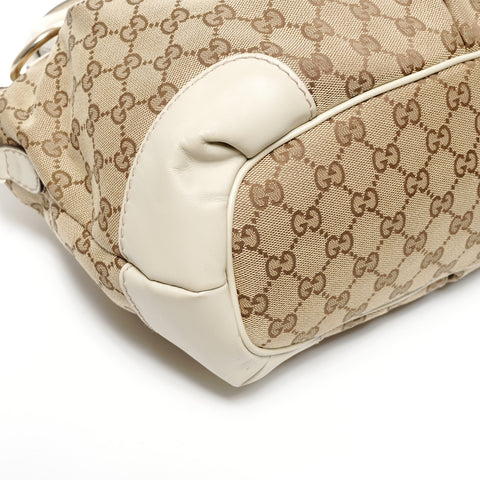 GUCCI Sukey GG Canvas White 2way Shoulder Bag beige WS25609