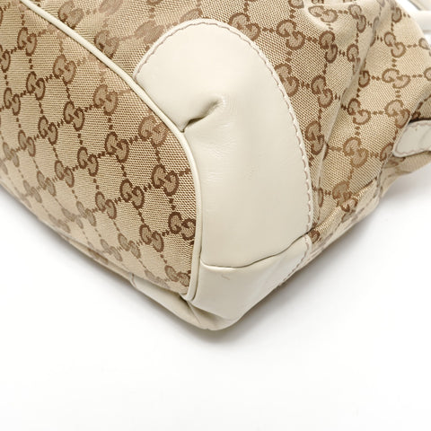 GUCCI Sukey GG Canvas White 2way Shoulder Bag beige WS25609