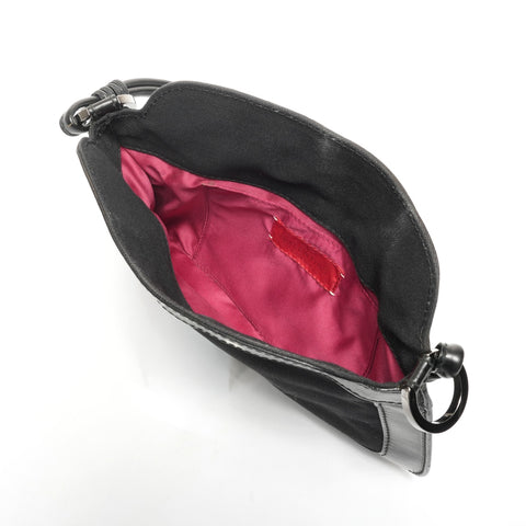 VALENTINO Canvas leather Shoulder Bag black WS25611