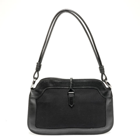 VALENTINO Canvas leather Shoulder Bag black WS25611