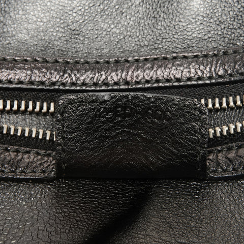 Christian Dior Galliano Streak Chic Leather Boston Bag Shoulder Bag black WS25613