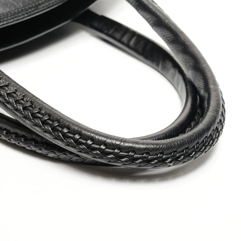 Christian Dior Galliano Streak Chic Leather Boston Bag Shoulder Bag black WS25613