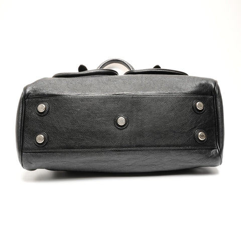 Christian Dior Galliano Streak Chic Leather Boston Bag Shoulder Bag black WS25613