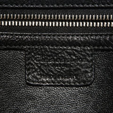 Christian Dior Galliano Streak Chic Leather Boston Bag Shoulder Bag black WS25613