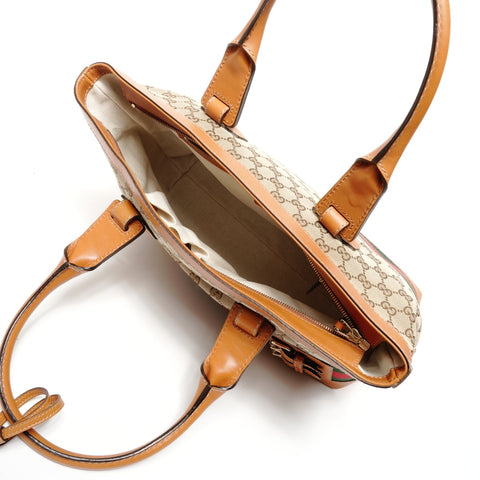 GUCCI GG Canvas Shoulder Bag Sherry Tote Bag beige WS25614