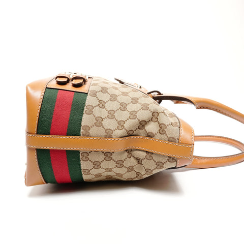 GUCCI GG Canvas Shoulder Bag Sherry Tote Bag beige WS25614