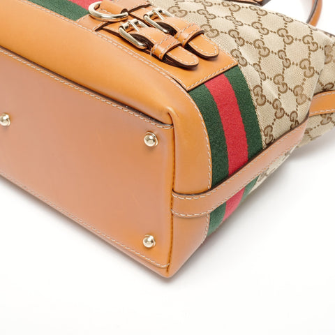 GUCCI GG Canvas Shoulder Bag Sherry Tote Bag beige WS25614