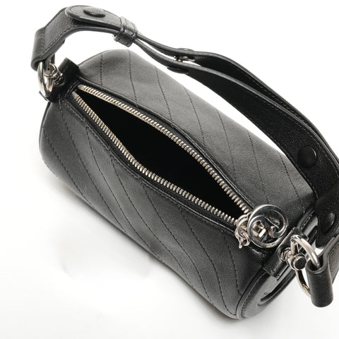 GUCCI Mini Blondie Leather Drum Shoulder Bag black WS25615