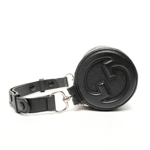 GUCCI Mini Blondie Leather Drum Shoulder Bag black WS25615