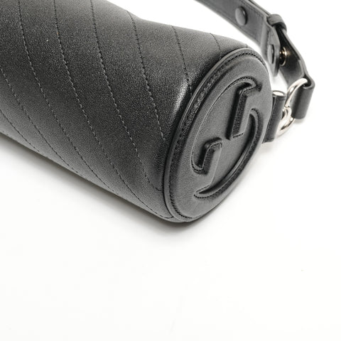 GUCCI Mini Blondie Leather Drum Shoulder Bag black WS25615
