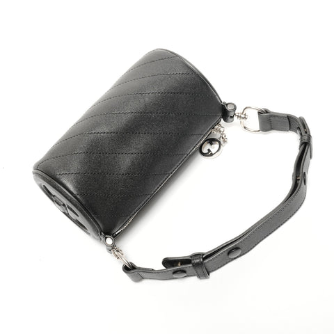 GUCCI Mini Blondie Leather Drum Shoulder Bag black WS25615