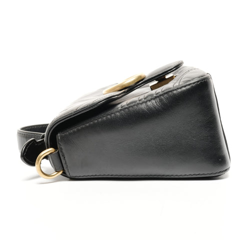 GUCCI GG Marmont top handle leather 2-way bag Shoulder Bag black WS25616