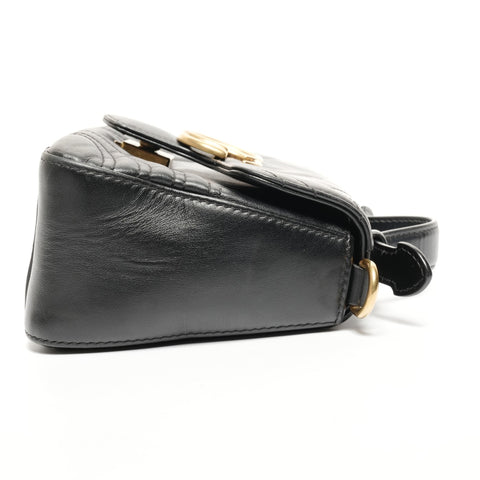 GUCCI GG Marmont top handle leather 2-way bag Shoulder Bag black WS25616