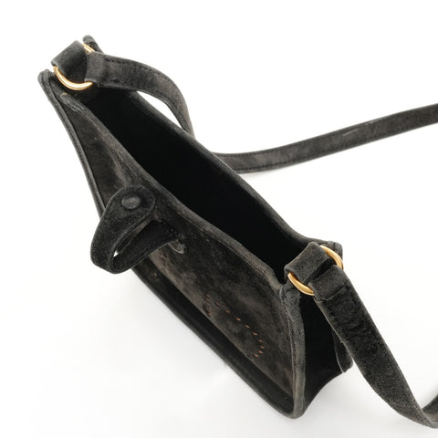 HERMES Evelyn TPM Suede � H Stamp Made in 2004 Shoulder Bag black WS25617
