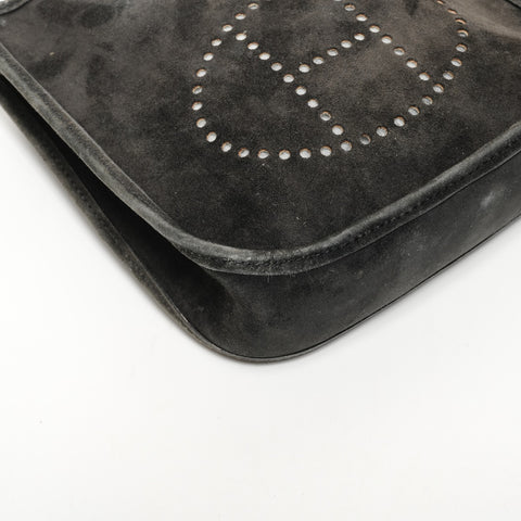 HERMES Evelyn TPM Wildleder – H Stamp Made in 2004 Umhängetasche schwarz WS25617