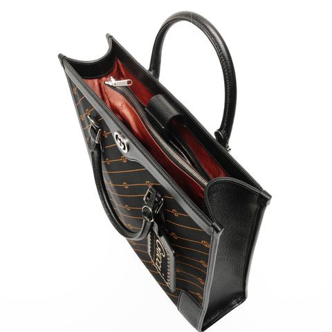 GUCCI 2way leather Tote Bag black WS25618