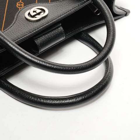 GUCCI 2way leather Tote Bag black WS25618