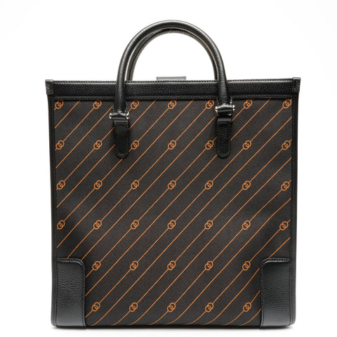 GUCCI 2way leather Tote Bag black WS25618