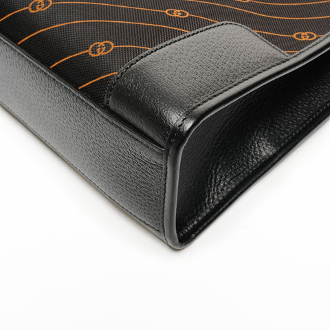 GUCCI 2way leather Tote Bag black WS25618