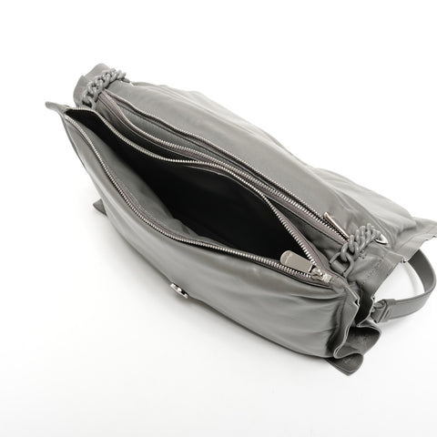 Salvatore Ferragamo VIVA Bow Padded Flap Vara Shoulder Bag gray WS25619