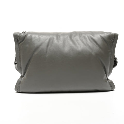 Salvatore Ferragamo VIVA Bow Padded Flap Vara Shoulder Bag gray WS25619