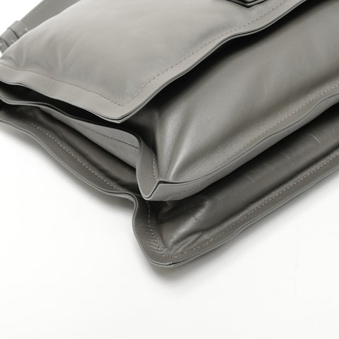 Salvatore Ferragamo VIVA Bow Padded Flap Vara Shoulder Bag gray WS25619