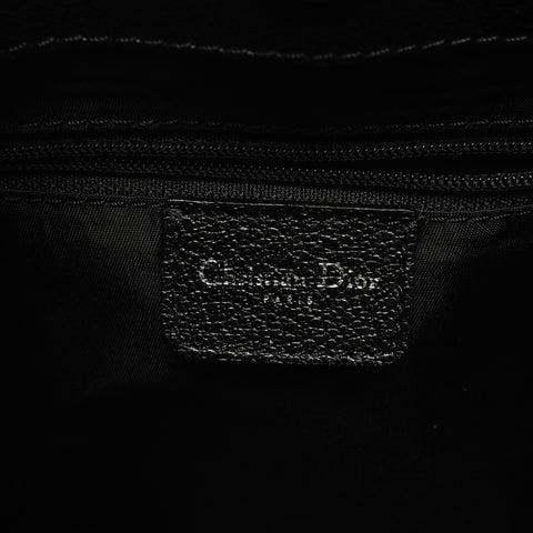 Christian Dior Trotter Canvas with Floral Embroidery and Cotton Tote Bag black WS25620