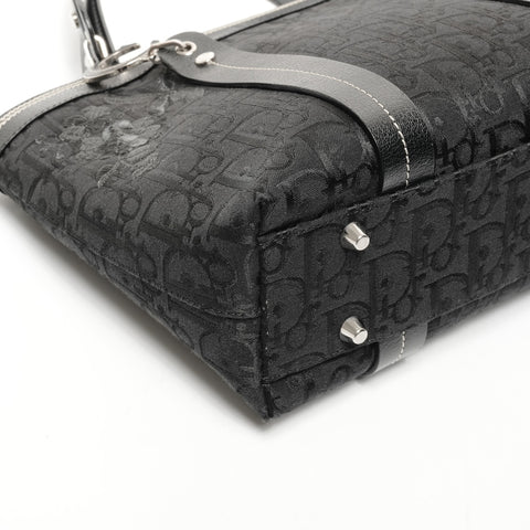 Christian Dior Trotter Canvas with Floral Embroidery and Cotton Tote Bag black WS25620
