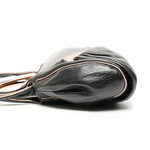 FENDI Leather Smile 2way Shoulder Bag black WS25622