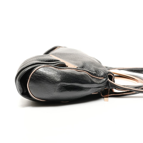 FENDI Leather Smile 2way Shoulder Bag black WS25622