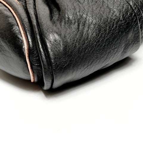 FENDI Leather Smile 2way Shoulder Bag black WS25622