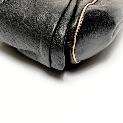 FENDI Leather Smile 2way Shoulder Bag black WS25622