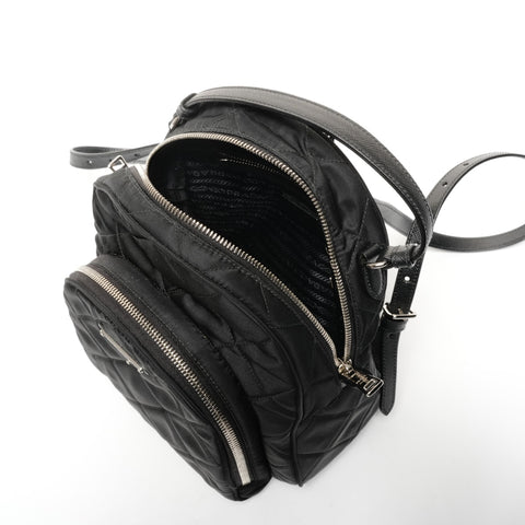 PRADA Nylon quilting Backpack  Daypack black WS25623