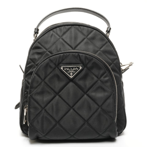 PRADA Nylon quilting Backpack  Daypack black WS25623