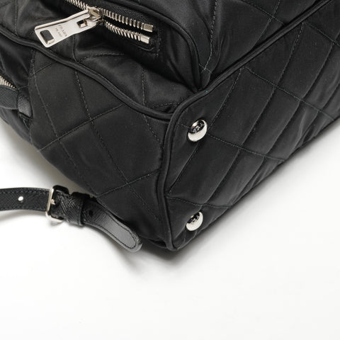PRADA Nylon quilting Backpack  Daypack black WS25623