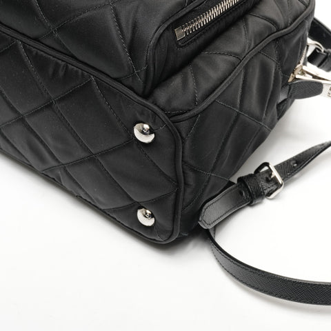 PRADA Nylon quilting Backpack  Daypack black WS25623