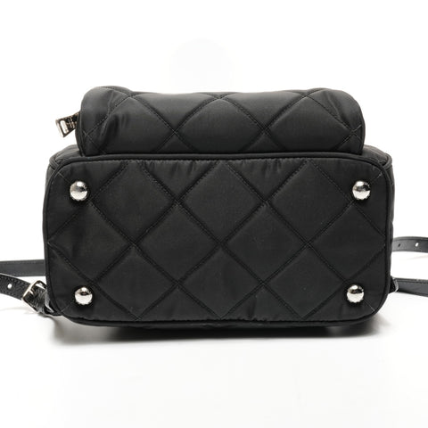 PRADA Nylon quilting Backpack  Daypack black WS25623