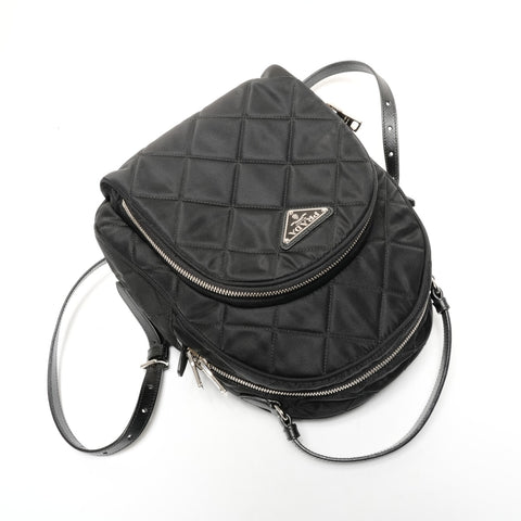 PRADA Nylon quilting Backpack  Daypack black WS25623