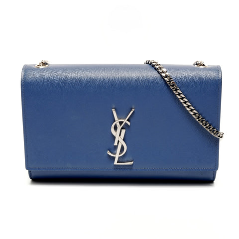 YVES SAINT LAURENT Kate Medium Leather Shoulder Bag blue WS25624