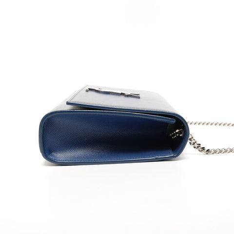 YVES SAINT LAURENT Kate Medium Leather Shoulder Bag blue WS25624