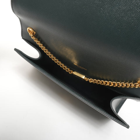 YVES SAINT LAURENT Kate Tassel Medium Leather Shoulder Bag green WS25625