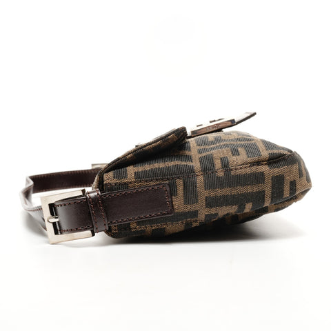 FENDI Zucca Canvas Mamma Bucket Umhängetasche Braun WS25628