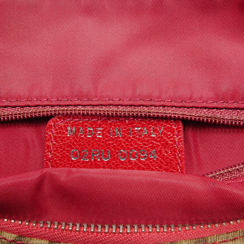 Christian Dior Trotter Rasta Coated Canvas Shoulder Bag Brown WS25631