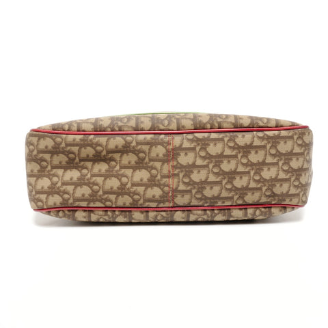 Christian Dior Trotter Rasta Coated Canvas Shoulder Bag Brown WS25631